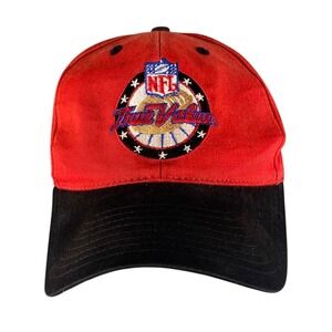 Vintage NFL True Value Hat Red Black Snapback Official Cap 90s B18Q